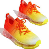 Lace Up Light Breathable Running Shoes Non Slip Knit Sneakers