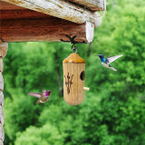 Wooden Hummingbird House Swing Nest Sparrow Garden Decor