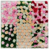 Artificial Silk Rose Flower Row Romantic Wall Décor