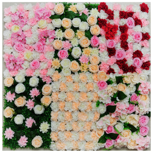 Artificial Silk Rose Flower Row Romantic Wall Décor