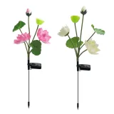 Solar Lotus Color Gradient LED Lamp Garden Lamp Courtyard Lamp