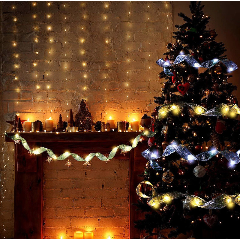 LED Lights String Lights Christmas Tree Decorative Ribbon Lights