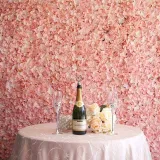 Artificial Hydrangea Flower Row Creative Background Plant Flowers Wall Decor