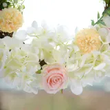 Rose Hydrangea Flower Wreath Front Door Décor Home Wall Hanging Wedding Ornament