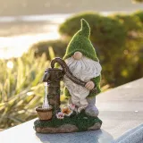 Solar Garden Resin Ornaments Dwarf Crafts Courtyard Lawn Decorative Lamp