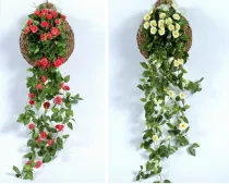 Garden Wall Hanging Flowerpot Wall Decorative Hanging Basket Willow Plant Wall Pendant Basket