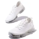 Lace Up Light Breathable Running Shoes Non Slip Knit Sneakers
