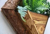 Rustic Home Decorative Wooden Planter Pot Wall Hanging Natural Wood Flower Box