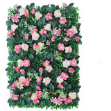 Artificial Rose Flower Row Creative Background Plant Flowers Wall Decor