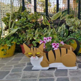 Garden Decoration Cat Standing Flower Pot