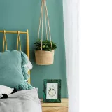 Jute Cotton Hanging Planter Woven Plant Basket Flower Pot