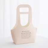 Hand Bag Waterproof Flower Gift Box Small Handle Paper Bag for Flower Kraft Paper