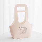 Hand Bag Waterproof Flower Gift Box Small Handle Paper Bag for Flower Kraft Paper