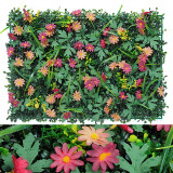 Artificial Daisy Flowers Panels Hedge Plant Wall Anti Ultraviolet Sunscreen Lawn