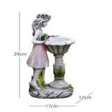 Solar Garden Resin Ornaments Flower Fairy Crafts Garden Lawn Decorative Lamp