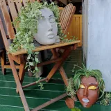 Girls Face Head Flower Planter Succulent Plant