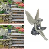 Sunflower Fairy Angel Ornament Resin Craft Landscaping Ponds Yard Decoration