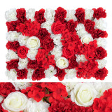 Artificial Silk Rose Flower Row Romantic Wall Décor