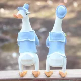 Resin Ducks Figurine Garden Ornament Decoration For Living Room Handicraft Desktop Ornaments