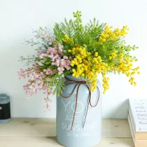 Home Garden Crafts Artificial Handmade Albizia Flower Room Decoration