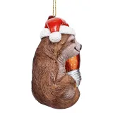 Resin Crafts Santa's Holiday Season Sloth Christmas Ornament