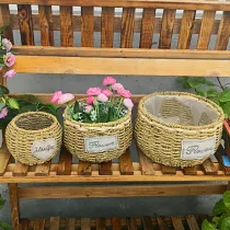 Garden Plant Pot Eco-friendly Seagrass Woven Flower Pot