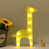 Cute Giraffe Shaped LED Night Light Warm White Table Night Lamps Indoor Decorations Lamp