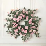 Rose Flower Wreath Summer Door Décor Party Wedding Hanging Ornament