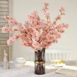 Home Garden Artificial 3 Branches Sakura Flower Room Decoration