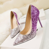Crystal Shoes Bridesmaid Shoes Pointed High-heeled Wedding Shoes