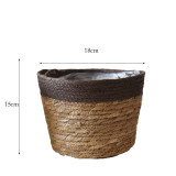 Rattan Flowerpot Grass Woven Flower Basket Decorative Bamboo Basket