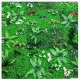 Artificial Jasmine Flowers Panels Hedge Plant Wall Anti Ultraviolet Sunscreen Lawn