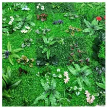 Artificial Jasmine Flowers Panels Hedge Plant Wall Anti Ultraviolet Sunscreen Lawn