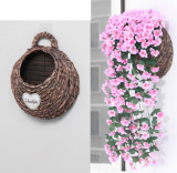 Garden Wall Hanging Flowerpot Wall Decorative Hanging Basket Willow Plant Wall Pendant Basket