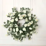Rose Flower Wreath Summer Door Décor Party Wedding Hanging Ornament