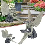 Sunflower Fairy Angel Ornament Resin Craft Landscaping Ponds Yard Decoration