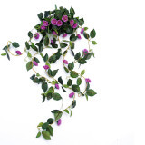 Home Garden Artificial Handmade Rose Flower Hanging Wall Decoration