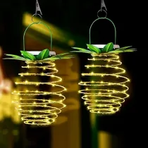 LED Solar Pineapple Lamp Garden Courtyard Decoration Lawn Hanging Lamp