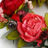 Peony Wreath Front Door Decor Flower Wall Hanging Wedding Ornament