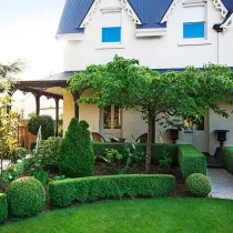 Artificial Plastic Eucalyptus Topiary Ball Garden Backyard Decoration
