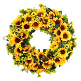 Sunflower Wreath Front Door Hanging Decor Flower Wedding Ornament