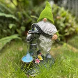 Solar Garden Resin Ornaments Dwarf Crafts Courtyard Lawn Decorative Lamp