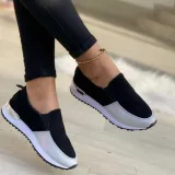 Flats Cut Out Suede Leather Low Top Boat Platform Sneaker