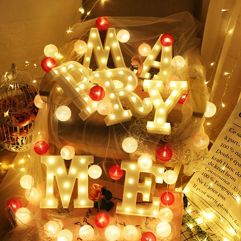 Led Letter Lights Christmas Modelling Lights Wedding Room Decoration
