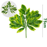 Home Garden Artificial Maple and Banyan Leaves Green Plant Decoration