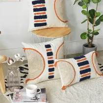 Boho Tassel Decorative Throw Pillow Cushion Cover Bohemia Tufted Pillow Case