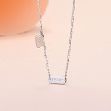 LUCKY English Tags Pendant Chain Jewelry Necklace