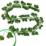 12PCS Artificial Green Leaves Ivy Climbing Vine Plant Interior Decoration