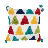 Rainbow Wool Decorative Throw Pillow Case Cushion Covers For Sofa Couch Bed Chair