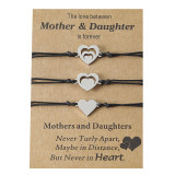 3PCS Heart Jewelry Hollow Bracelets Gift from Daughter For Mother's Day